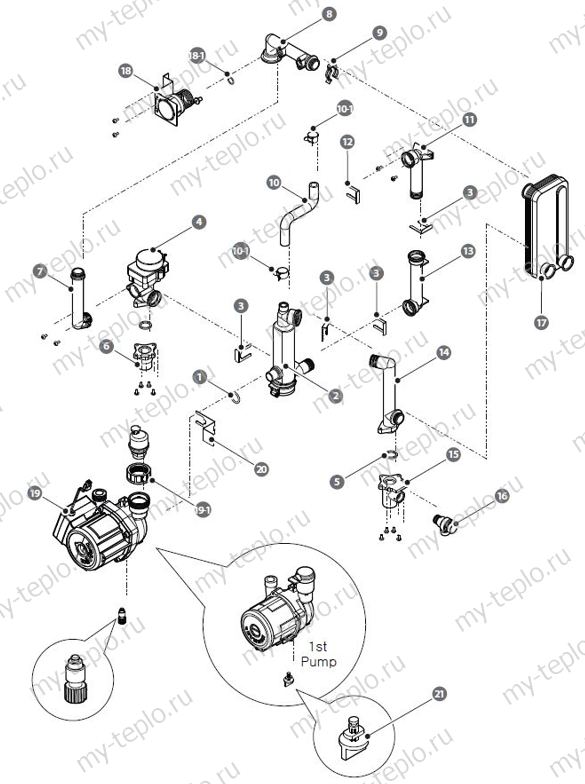 Трёхходовой клапан Navien Deluxe 30K